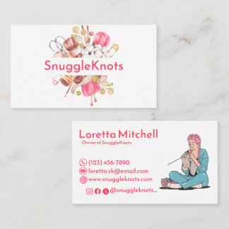 Professionele Artistieke Mooie Breien Roze Schatti Visitekaartje