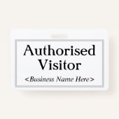 Professionele "Authorization Visitor"-badge Badge (Voorkant)