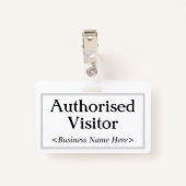 Professionele "Authorization Visitor"-badge Badge (Achterkant met clip)