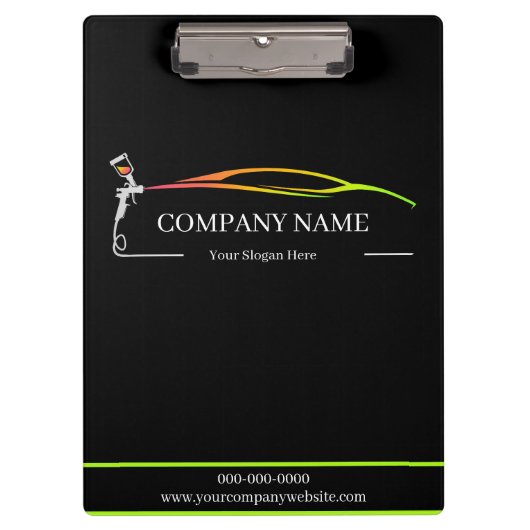 Professionele Auto Body Paint Shop Automobiel Klembord (Voorkant)