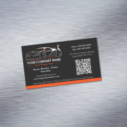 Professionele Auto Body Paint Shop Automobiel Magnetisch Visitekaartje (Voorbeeld)