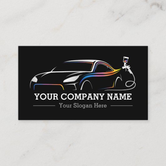 Professionele Auto Body Paint Shop Automobiel Visitekaartje (Voorkant)