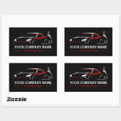 Professionele Auto Body Paint Shop Automotive Labe Rechthoekige Sticker (Vel)