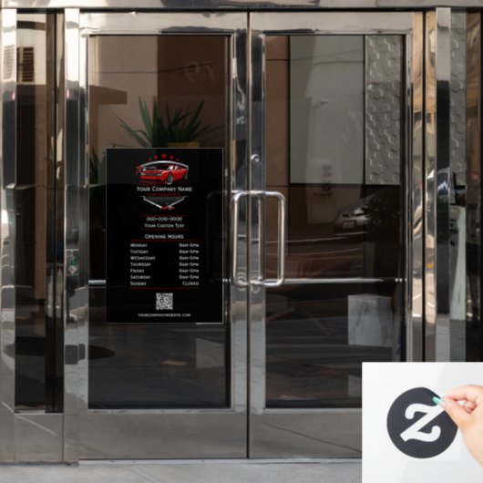 Professionele auto detaillering auto wassen Bedrij Raamsticker (Kantoordeur)