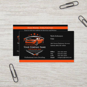 Professionele Autodetailing Autowasserij Visitekaartje