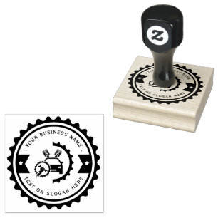 Professionele automonteur rubberstempel