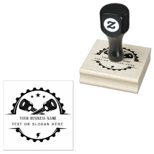 Professionele automonteur rubberstempel