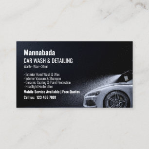 Professionele autowas Autodecoratie Auto reiniging Visitekaartje