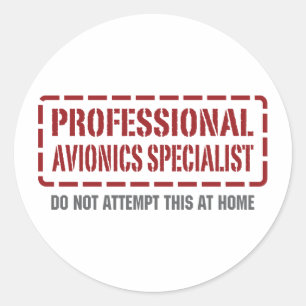 Professionele Avionics Specialist Ronde Sticker