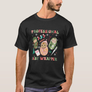Professionele Baby Wrapper Nurse NICU Christmas Xm T-shirt