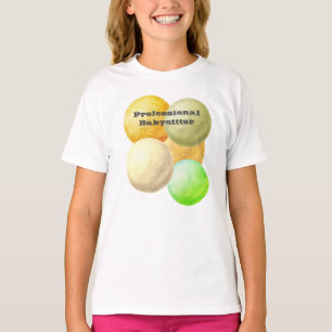 Professionele Babysitter Pastel Circles Kinderopva T-shirt