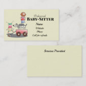 Professionele Babysitter-Visitekaartjes Visitekaartje (Voorkant / Achterkant)