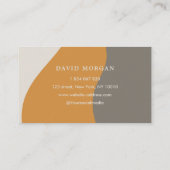 Professionele Barber Earth Tones Rustiek Visitekaartje (Achterkant)