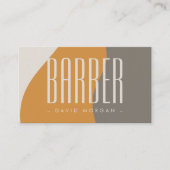 Professionele Barber Earth Tones Rustiek Visitekaartje (Voorkant)
