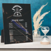 Professionele Barber Shop Logo prijslijst Fotoplaat (Zijkant)