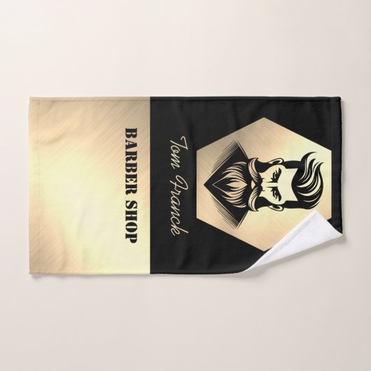 Professionele Barber Shop zwart & goud Barber Hand Handdoek (Handdoek)