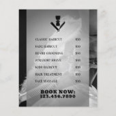 Professionele barber stijl met logo flyer (Achterkant)
