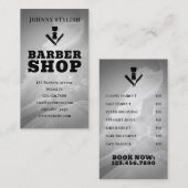 Professionele barberstijl met logo visitekaartje (Voorkant / Achterkant)