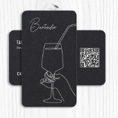 Professionele Bartender Custom QR Visitekaartje