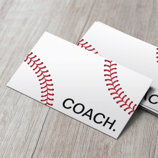 Professionele Baseball Coach Sport Instruction Visitekaartje