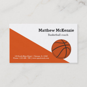 Professionele basketbal coach speler visitekaartje