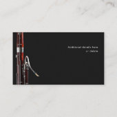 Professionele Bassoon Zwart&White Modern Visitekaartje (Achterkant)