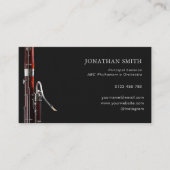 Professionele Bassoon Zwart&White Modern Visitekaartje (Voorkant)
