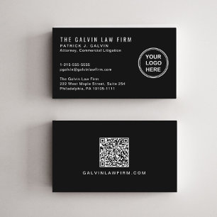 Professionele Bedrijf Logo QR Code Medewerker Zwar Visitekaartje