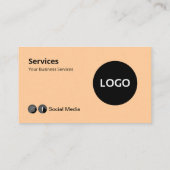 Professionele bedrijfsinformatie Logo QR-code Visitekaartje (Achterkant)