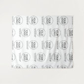 Professionele bedrijfslogo en tekst bedrijf wit wandkleed (Voorkant (horizontaal))