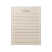 Professionele Beige Minimalist Notitieblok (Gedraaid)