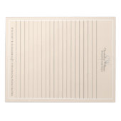 Professionele Beige Minimalist Notitieblok (Voorkant)