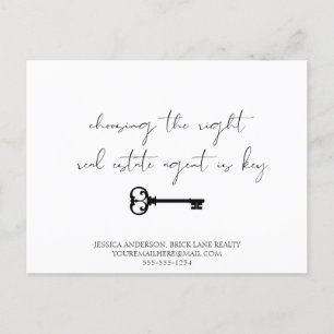 Professionele belangrijkste promotie voor onroeren briefkaart