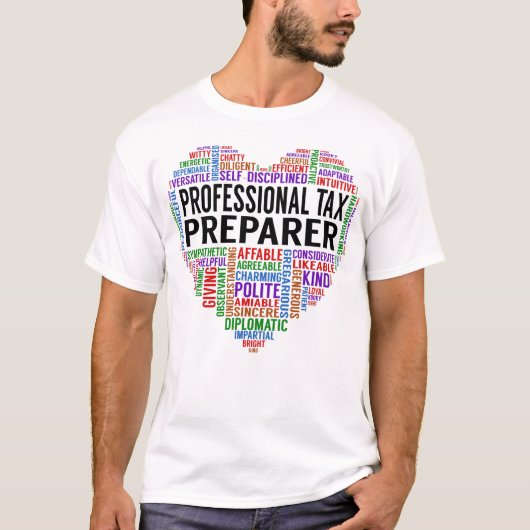 Professionele belastingvoorbereider t-shirt (Voorkant)