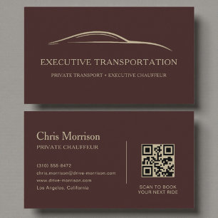 Professionele bestuurder Elegante QR-code Visitekaartje