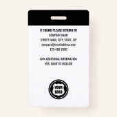 Professionele beveiliger ID Foto Blauw Badge (Achterkant)