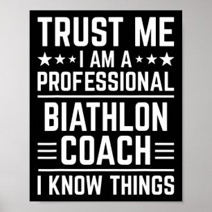 Professionele Biathlon Coach Funny Biathlon Coach Poster