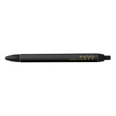 Professionele Black and Gold Script Classy Miss Zwarte Inkt Pen (Voorkant)