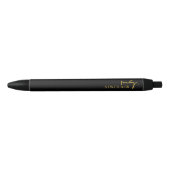 Professionele Black and Gold Script Classy MS Zwarte Inkt Pen (Voorkant)