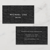 Professionele Black Bricks Constructiesarchitect Visitekaartje (Voorkant / Achterkant)
