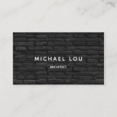 Professionele Black Bricks Constructiesarchitect Visitekaartje (Voorkant)