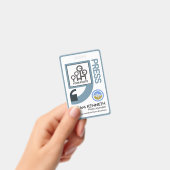 Professionele Blauwe Citroenmerken Persverslag Badge (Handheld)