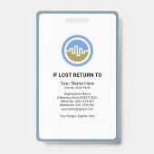 Professionele Blauwe Citroenmerken Persverslag Badge (Back)