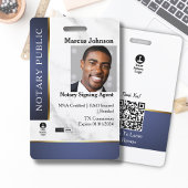 Professionele blauwe gouden Notaris Badge