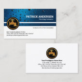 Professionele blauwe waterdruppels visitekaartje (Voorkant / Achterkant)