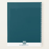 Professionele blauwe witte huis schoonmaak afspraa planner (Achterkant)