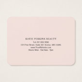 Professionele Blush Roze Elegante Aftercare Kaart (Achterkant)