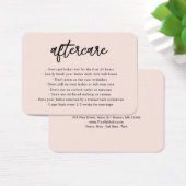 Professionele Blush Roze Elegante Aftercare Kaart (Bureau)