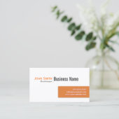 Professionele boekhouder Oranje Etiket Boekhouder Visitekaartje (Staand voorkant)