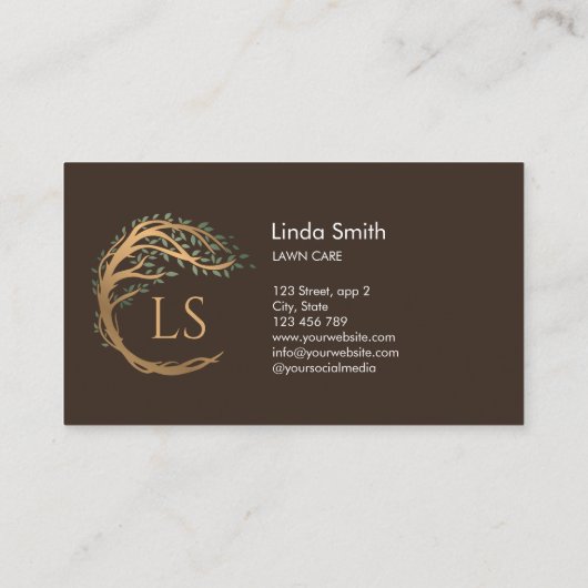 Professionele Boom Lawn Care Landschapsarchitectuu Visitekaartje (Achterkant)